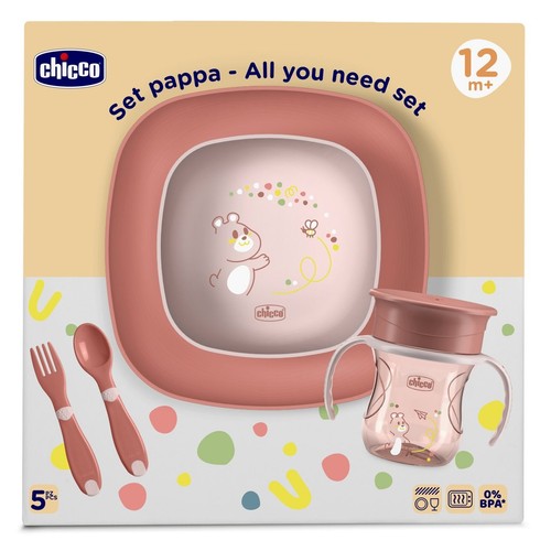 Set pappa 12m rosa - set, chicco